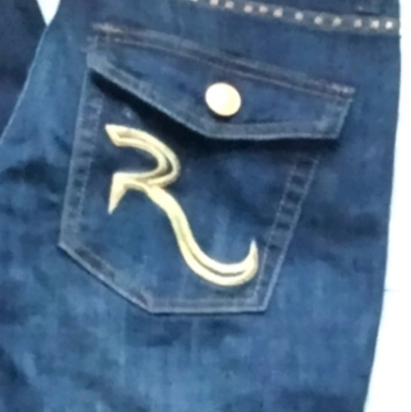 Rock and Republic jeans Kassandra boot cut size 10 embroidered dark - Picture 2 of 11